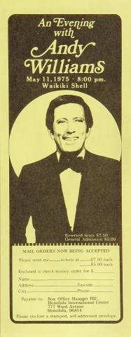 Andy Williams Handbill
