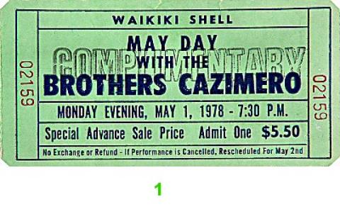 The Brothers Cazimero Vintage Ticket