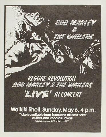 Bob Marley and the Wailers Handbill