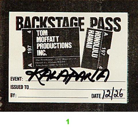 Kalapana Backstage Pass