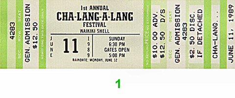 Cha-Lang-A-Lang Festival Vintage Ticket