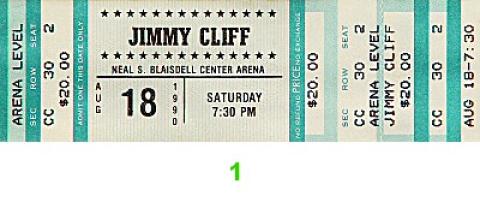 Jimmy Cliff Vintage Ticket