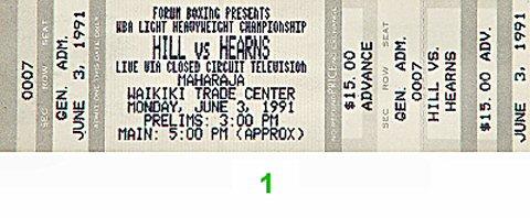 Thomas "Hitman" Hearns Vintage Ticket