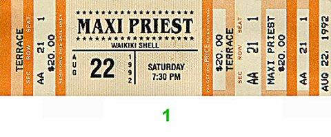 Maxi Priest Vintage Ticket