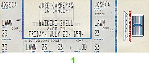Jose Carreras Vintage Ticket