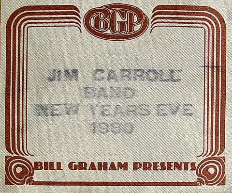 Jim Carroll Backstage Pass
