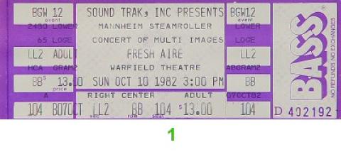 Mannheim Steamroller Vintage Ticket