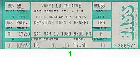 Ernie Andrews Vintage Ticket