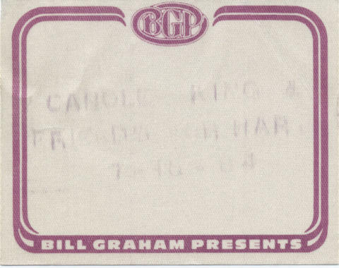 Carole King Backstage Pass