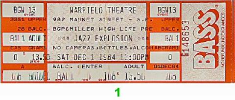 Roy Ayers Vintage Ticket