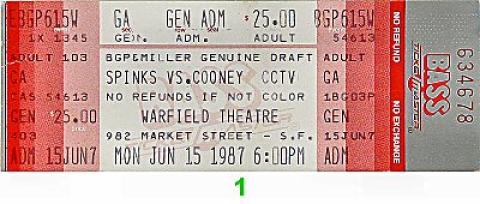 Michael Spinks Vintage Ticket