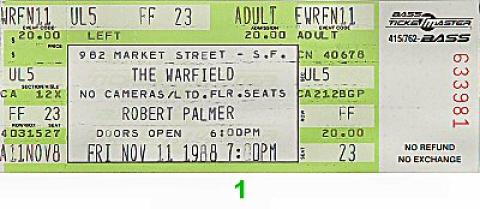 Robert Palmer Vintage Ticket