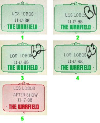 Los Lobos Backstage Pass