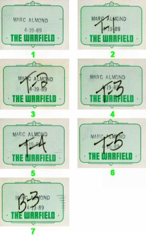 Marc Almond Backstage Pass