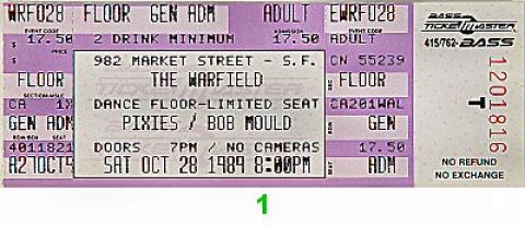 Pixies Vintage Ticket