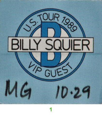 Billy Squier Backstage Pass