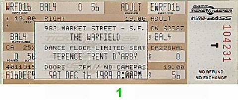 Terence Trent D'Arby Vintage Ticket