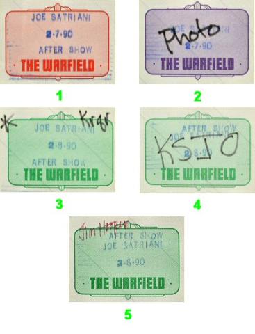 Joe Satriani Backstage Pass