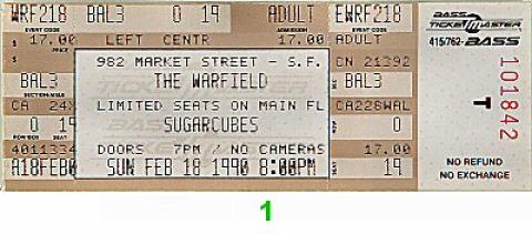 Sugarcubes Vintage Ticket