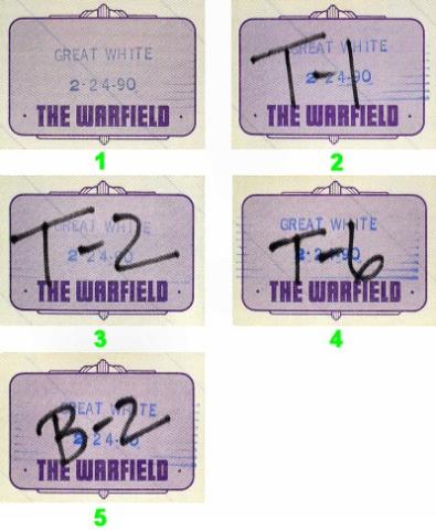 Great White Backstage Pass