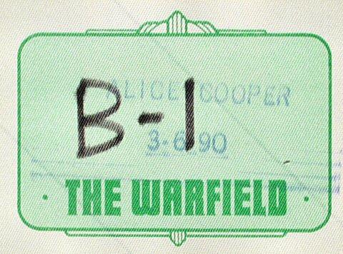 Alice Cooper Backstage Pass