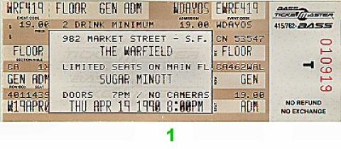 Sugar Minott Vintage Ticket
