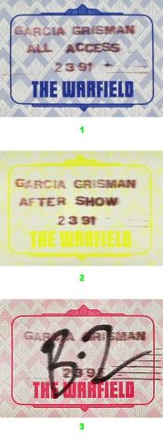 Jerry Garcia and David Grisman Backstage Pass