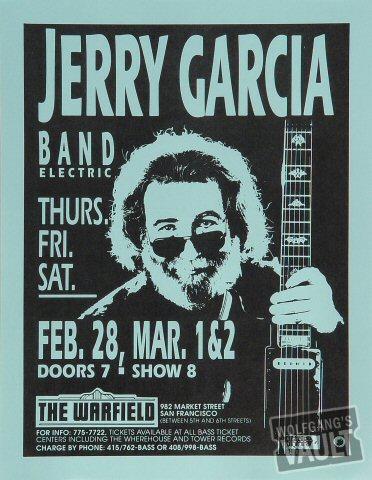 Jerry Garcia Band Handbill
