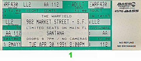 Santana Vintage Ticket