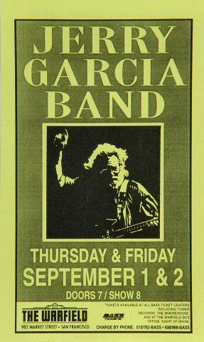 Jerry Garcia Band Handbill