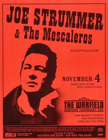 Joe Strummer & The Mescaleros Handbill