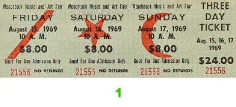 Woodstock Vintage Ticket