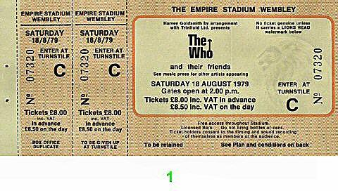 The Who Vintage Ticket