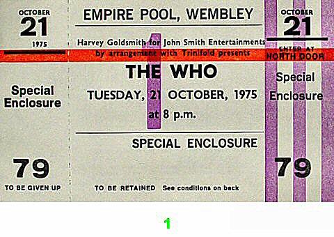 The Who Vintage Ticket