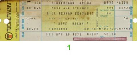 Dave Mason Vintage Ticket