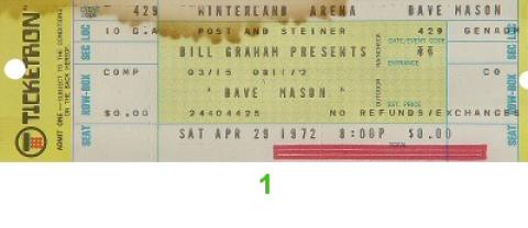Dave Mason Vintage Ticket