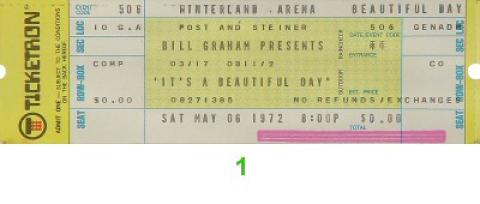 It's a Beautiful Day Vintage Ticket