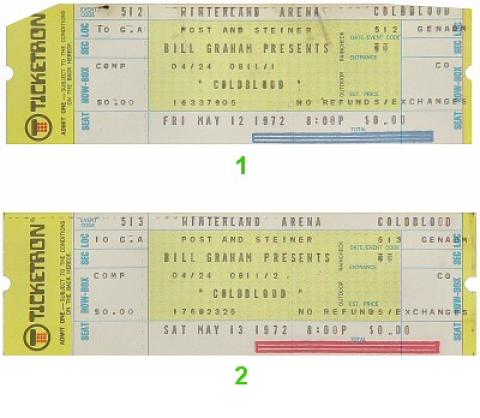 Cold Blood Vintage Ticket