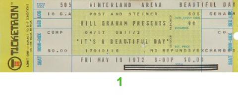 It's a Beautiful Day Vintage Ticket