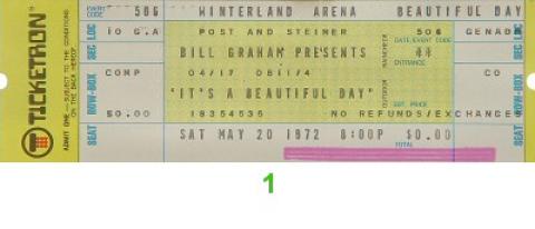 It's a Beautiful Day Vintage Ticket