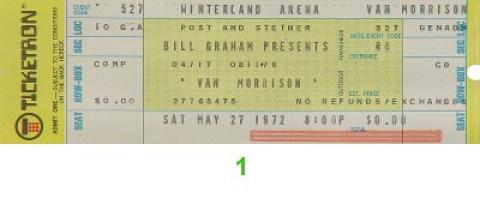Van Morrison Vintage Ticket