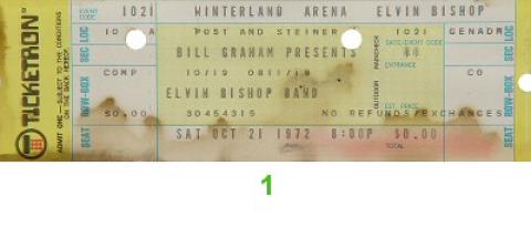 Elvin Bishop Vintage Ticket