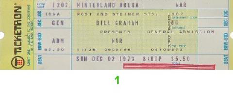 War Vintage Ticket