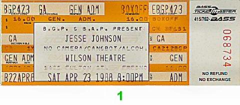 Jesse Johnson Vintage Ticket