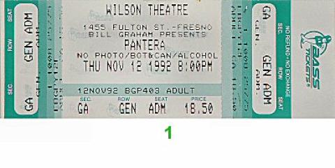 Pantera Vintage Ticket