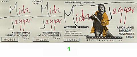 Mick Jagger Vintage Ticket