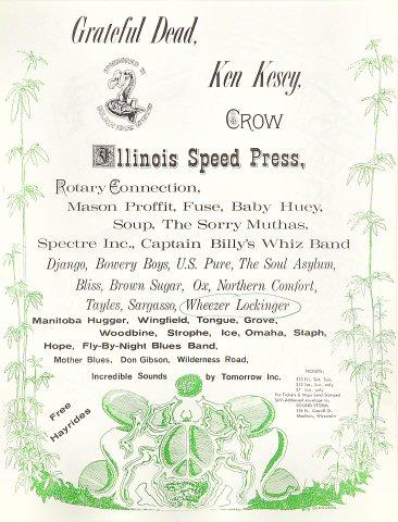 Grateful Dead Handbill