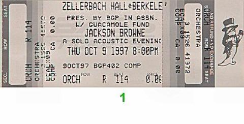 Jackson Browne Vintage Ticket