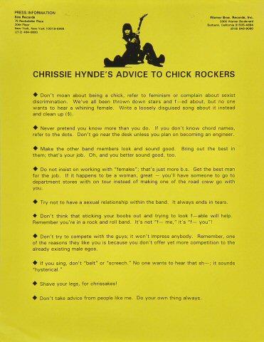 The Pretenders Handbill