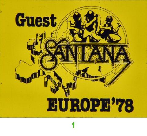 Santana Backstage Pass